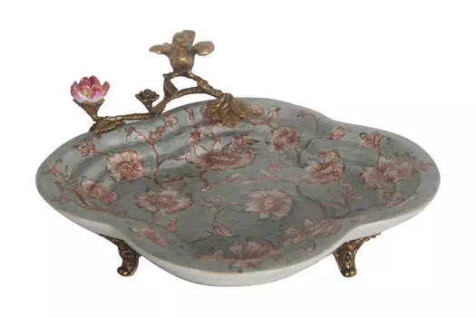 Декоративное блюдо с птичкой