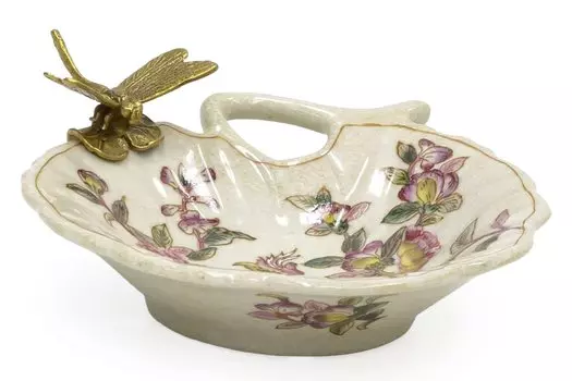 Декоративное блюдо со стрекозой