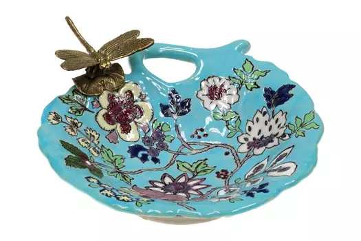 Декоративное блюдо со стрекозой