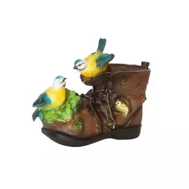 Декоративное кашпо Башмак с синичками
