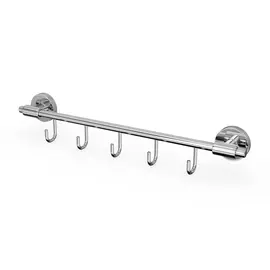 Держатель для полотенец с 5 крючками настенный LORD FOR-LORD049CR