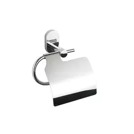 Держатель туалетной бумаги настенный с крышкой Brass