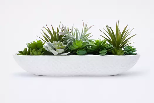 Искусственное растение в цементном горшке Суккулент