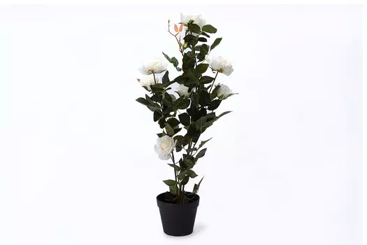 Искусственное растение в горшке Роза