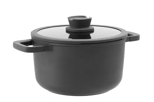 Кастрюля бульонная с крышкой Leo cast alu