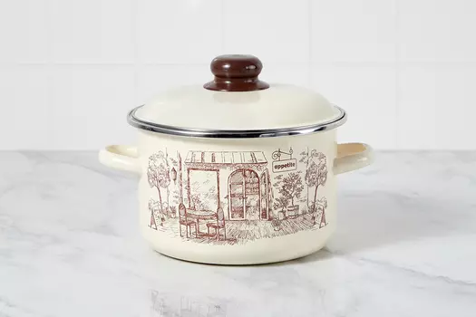 Кастрюля с крышкой Cafe