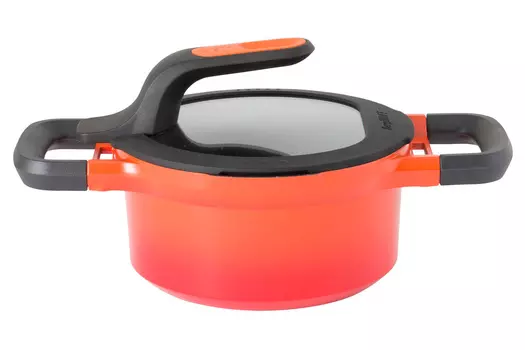 Кастрюля с крышкой Gem red