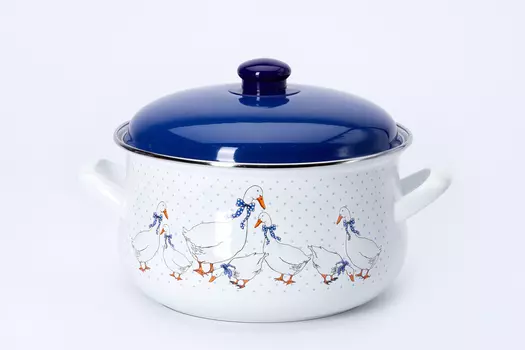 Кастрюля с крышкой Гуси