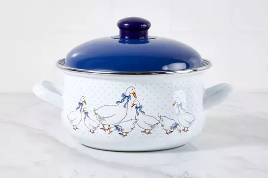 Кастрюля с крышкой Гуси