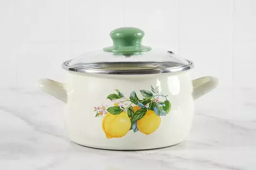 Кастрюля с крышкой Эксклюзив Лимоны