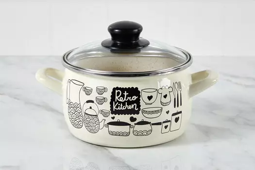 Кастрюля с крышкой Эксклюзив Ретро