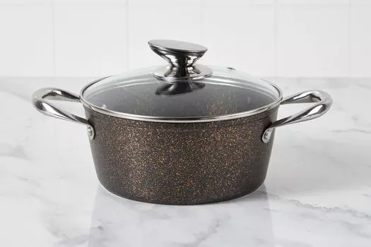 Кастрюля с крышкой Яшма