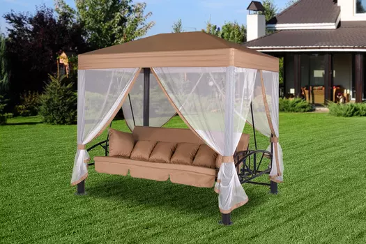 Комплект из подушек и тента для качелей-беседки Барселона