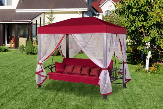Комплект из подушек и тента для качелей-беседки Барселона