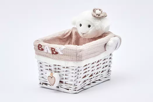 Корзина Овечка с цветком