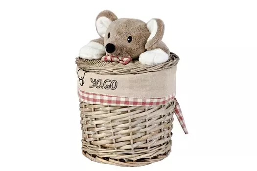 Корзина с крышкой Мышь с бабочкой