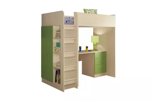 Кровать-чердак Теремок