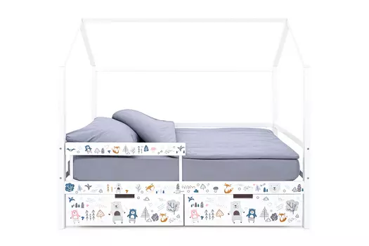 Кровать-домик детская Svogen Мишки