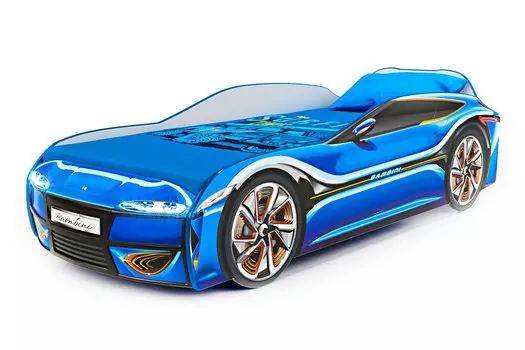 Кровать-машина с подсветкой фар Bambini