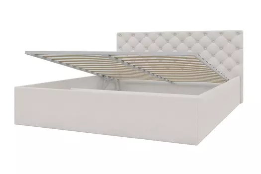 Кровать с мягкой обивкой с подъёмным механизмом Скания