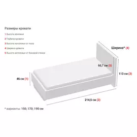 Кровать с подъёмным механизмом Teatro