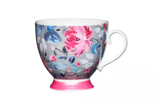 Кружка Grey Floral Footed