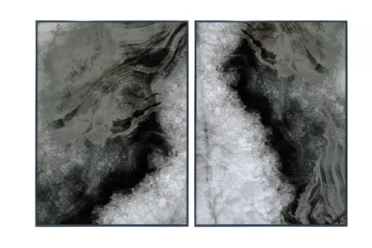 Модульная картина из 2 частей Grey Abstraction