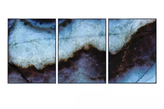 Модульная картина из 3 частей Blue Jade