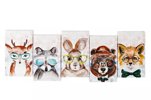 Модульная картина из 5 частей Животные