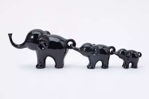 Набор из 3 декоративных фигурок Семья слонов