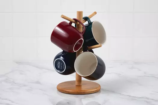 Набор кружек на деревянной подставке Break Time