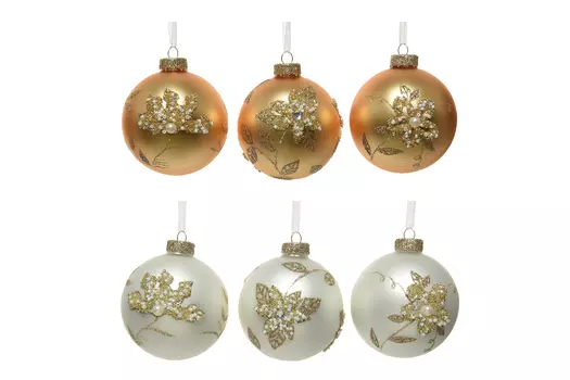 Набор ёлочных шаров Цветки