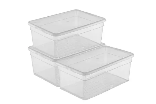 Набор ящиков с крышками для хранения вещей Basic