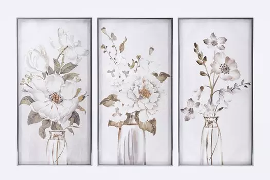 Набор репродукций в раме Цветы в вазе