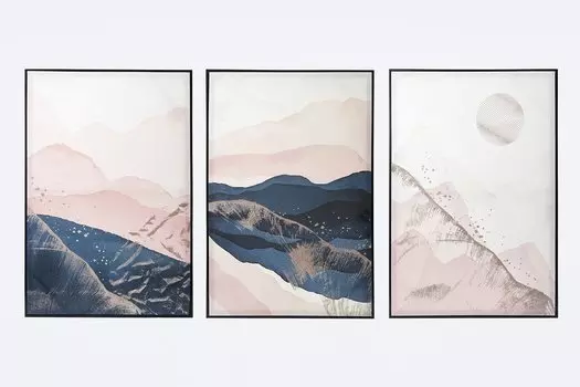 Набор репродукций в раме Горная цепь