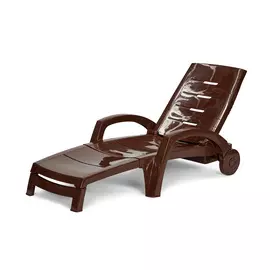 Шезлонг на колёсиках Пластик