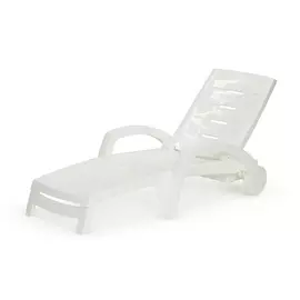 Шезлонг на колёсиках Пластик