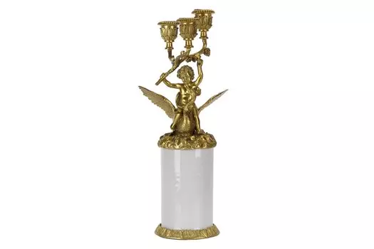 Подсвечник на 3 свечи Ангел с лебедем