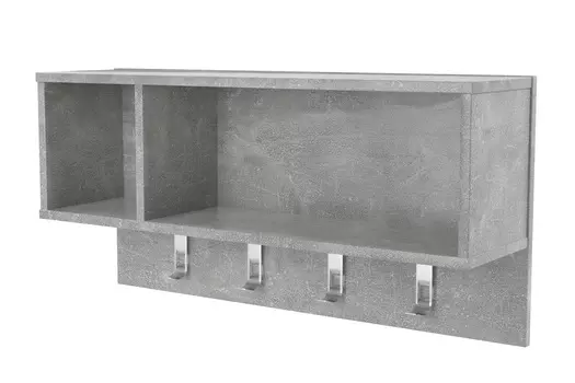 Полка навесная с крючками Монблан