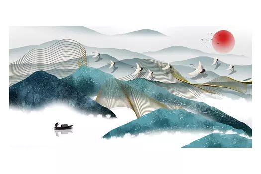 Репродукция Горная река