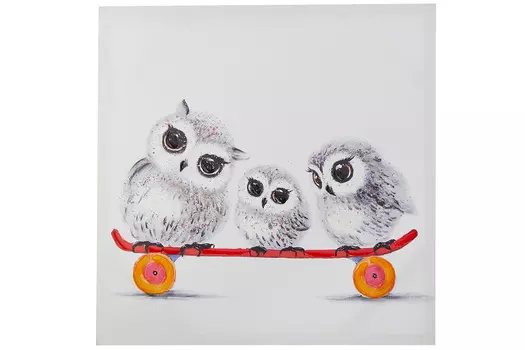 Репродукция Совята на скейте