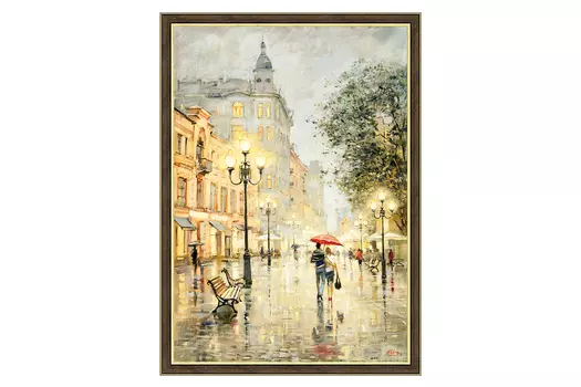 Репродукция в раме Арбатские огни