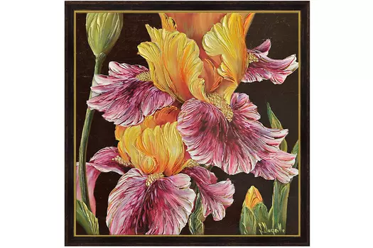 Репродукция в раме Бархатные ирисы