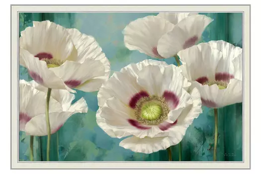 Репродукция в раме Белые маки