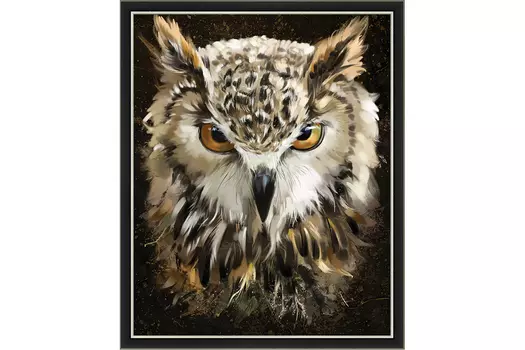 Репродукция в раме Филин