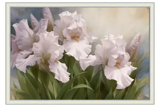 Репродукция в раме Ирисы
