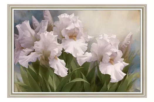 Репродукция в раме Ирисы