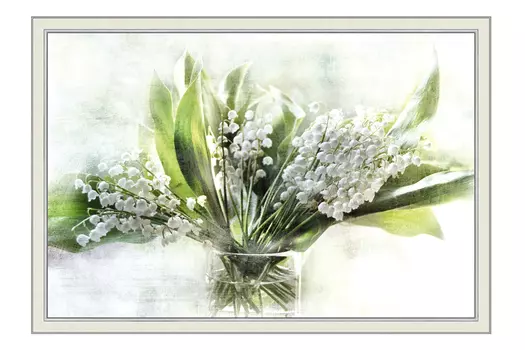 Репродукция в раме Ландыши