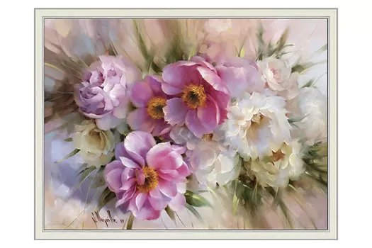 Репродукция в раме Нежный букет