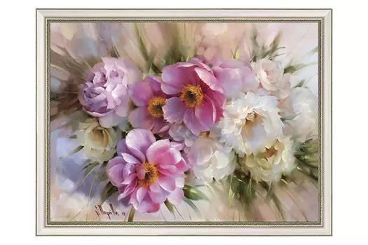 Репродукция в раме Нежный букет